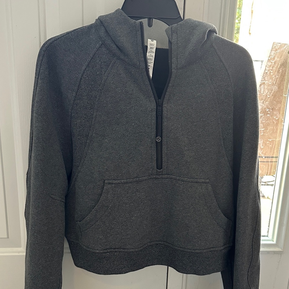 Lululemon Athletica Charcoal Scuba Half-Zip-Up Hoodie S/XS